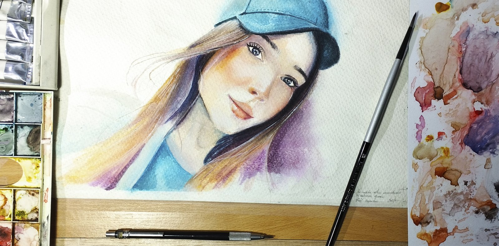 Hyperrealistic concept-art by MAURYARTE — Fluid watercolors capturing quiet introspection and silhouettes