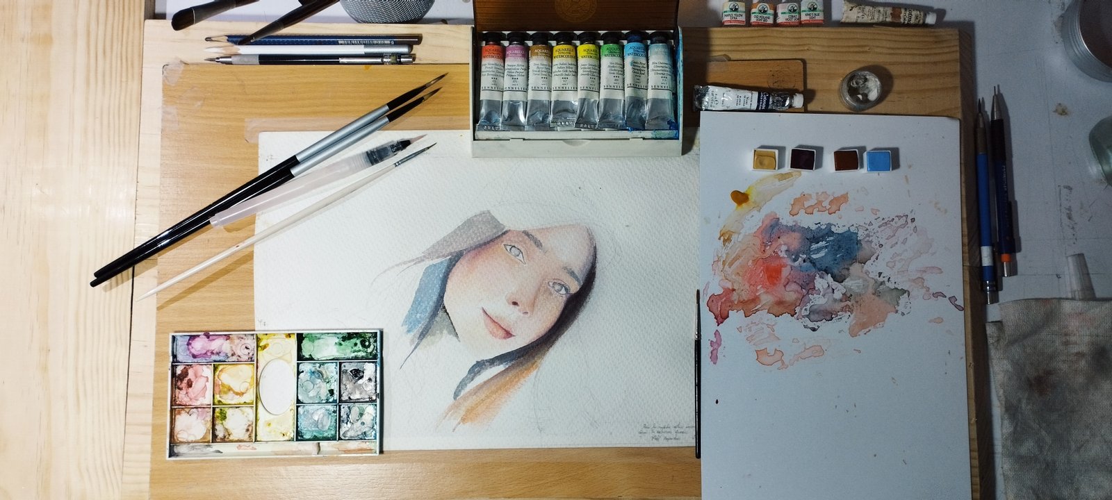 Hyperrealistic concept-art by MAURYARTE — Hyperrealistic concept-art by MAURYARTE — observational study exploration for acuarela-ella