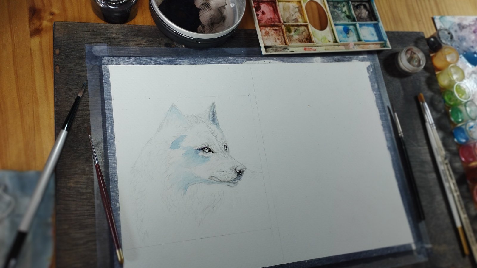 Hyperrealistic concept-art by MAURYARTE — Hyperrealistic concept-art by MAURYARTE — shading study exploration for lobo-acuarela