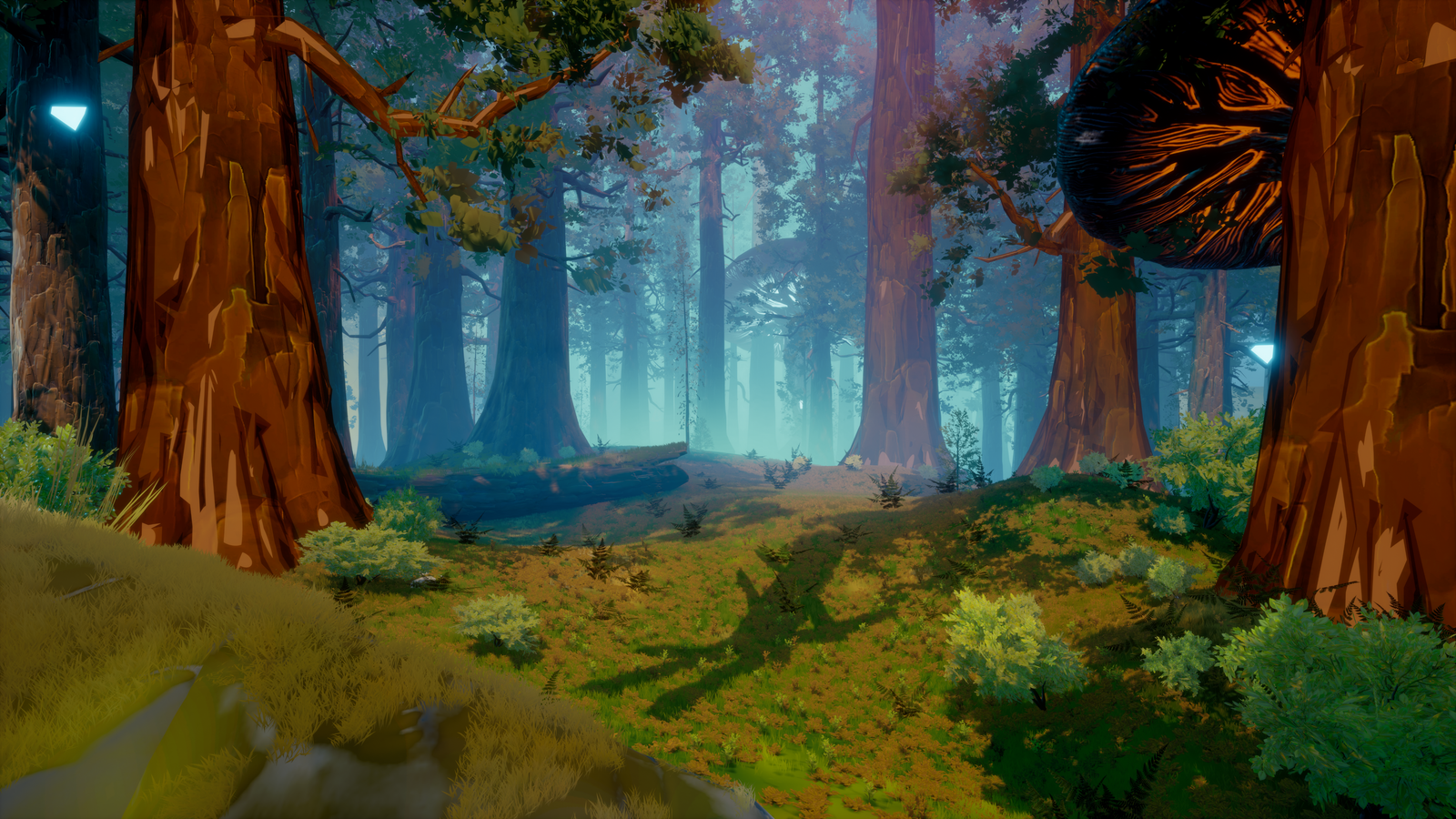 Hyperrealistic environment-design by MAURYARTE — Misty forest exploration with ancient trees and light rays